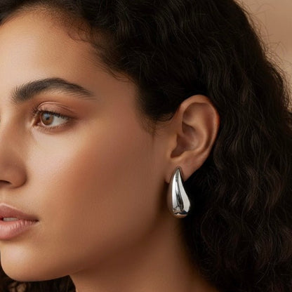 Silver Mirage Earrings - LUMHARA