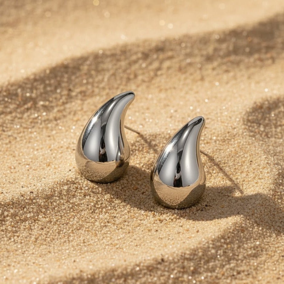 Silver Mirage Earrings - LUMHARA