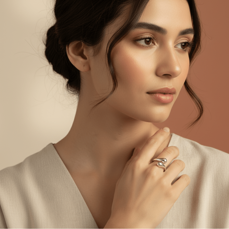 Silver Mirage Ring - LUMHARA